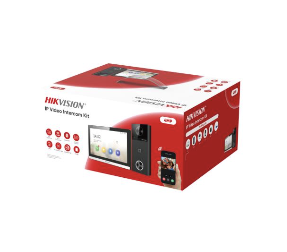 Kit Video Portero IP Hikvision 4MP 7" PoE WiFi DS-KIS610-P